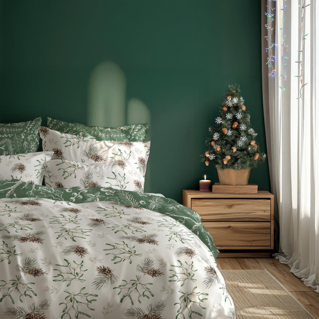 Kerst Dekbedovertrek Christmas 220x200cm Kussensloop 70x80cm Katoen