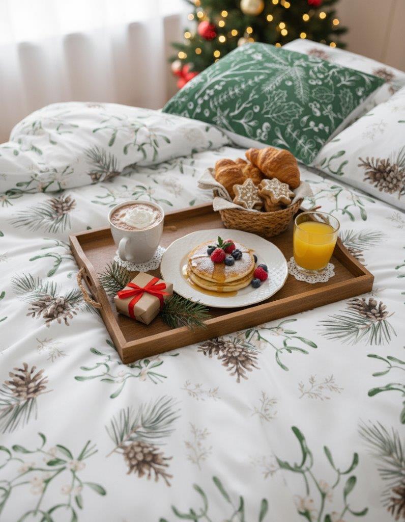 Kerst Dekbedovertrek Christmas 220x200cm Kussensloop 70x80cm Katoen