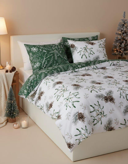Kerst Dekbedovertrek Christmas 220x200cm Kussensloop 70x80cm Katoen
