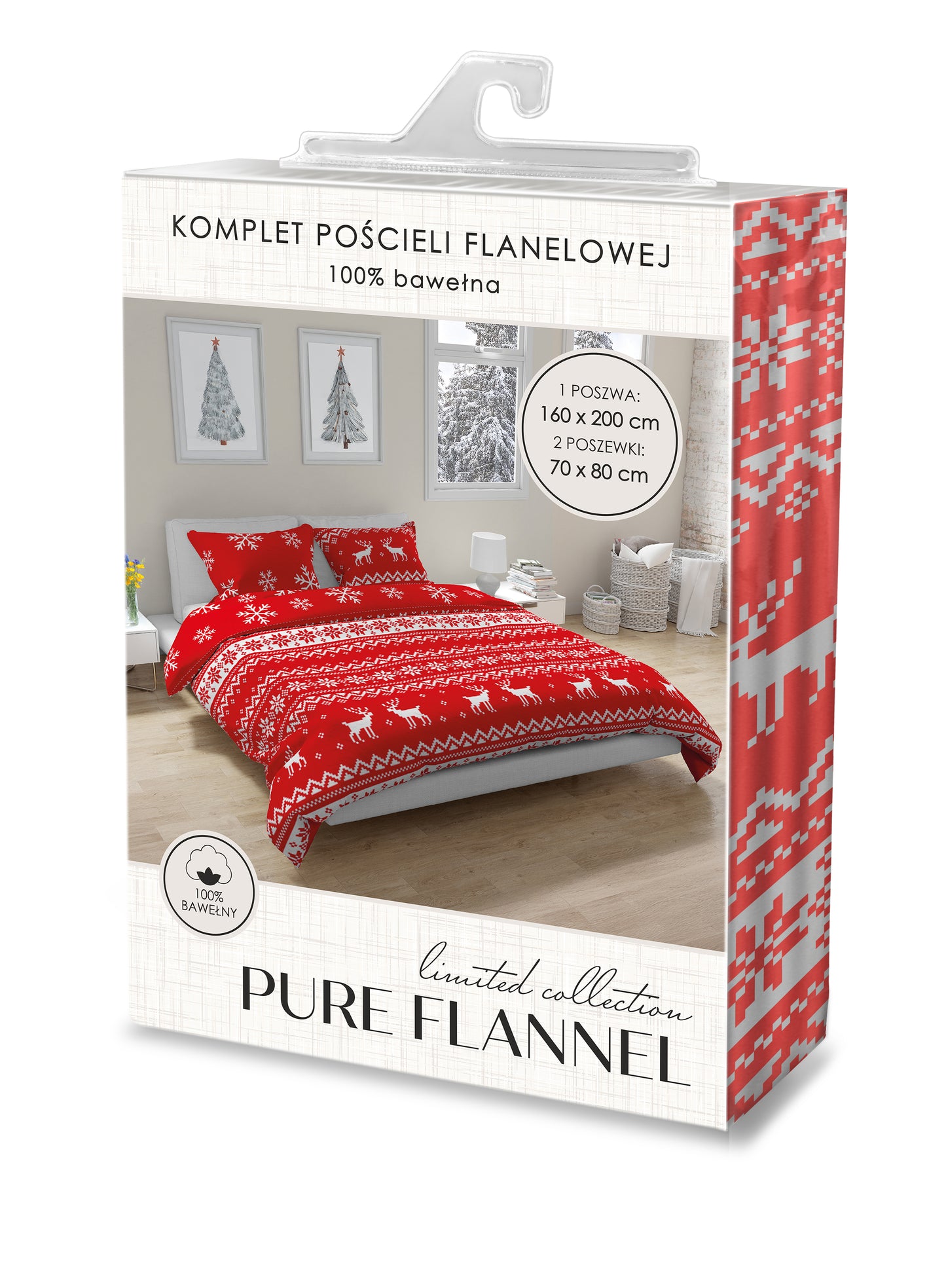 Christmas Dekbedovertrek 140x200 Kerst Katoen Xmas Reindier Winter FLANEL