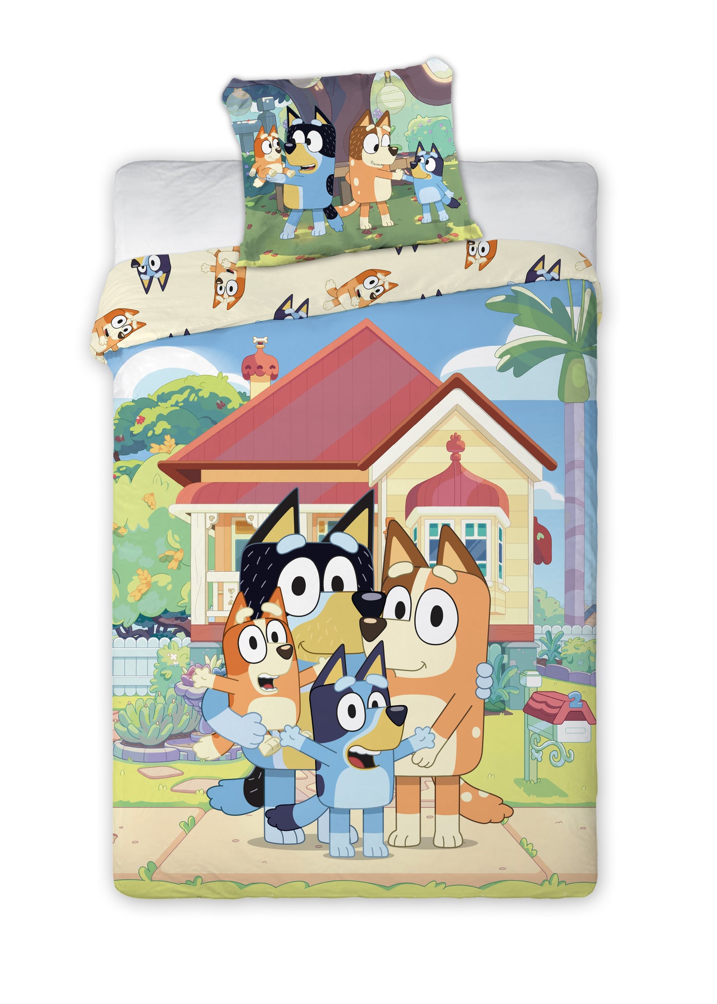Bluey Dekbedovertrek 140x200 Katoen 2in1 Duurzaam Katoen