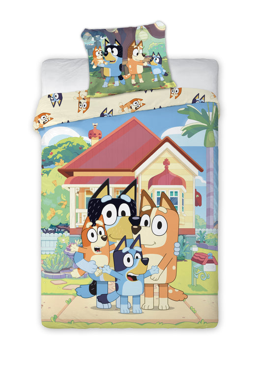 Bluey Dekbedovertrek 140x200 Katoen 2in1 Duurzaam Katoen