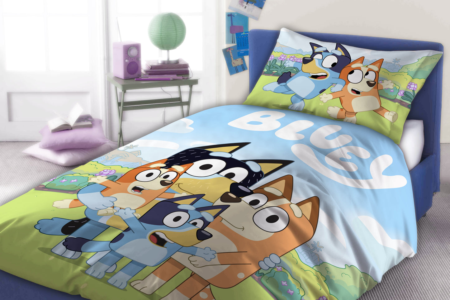 Bluey Dekbedovertrek 100x130 Katoen 2in1 Duurzaam Katoen Junior Ledikant