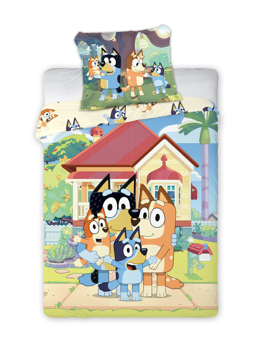 Bluey Dekbedovertrek 100x130 Katoen 2in1 Duurzaam Katoen Junior Ledikant
