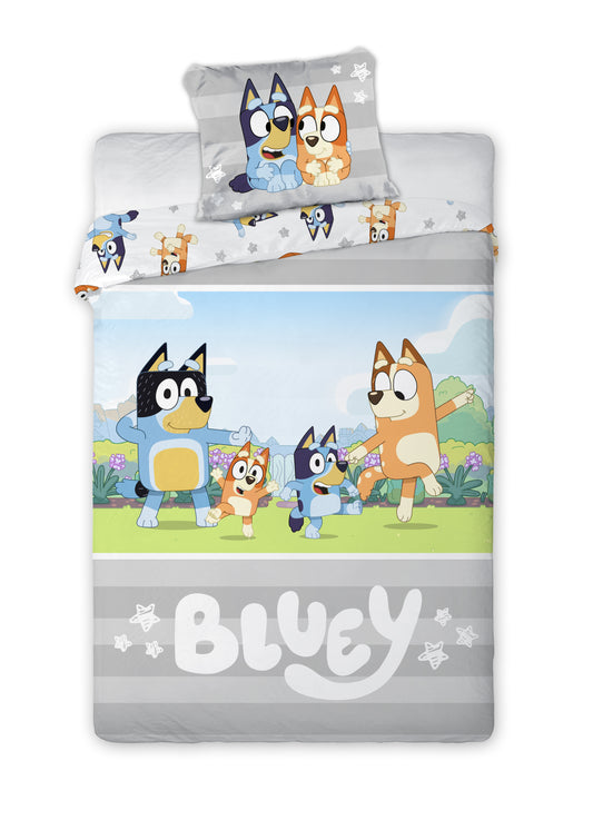 Bluey Dekbedovertrek 100x130 Katoen 2in1 Duurzaam Katoen Junior Ledikant