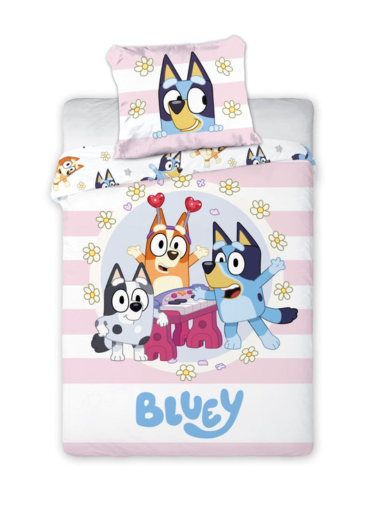 Bluey Dekbedovertrek 100x130 Katoen 2in1 Duurzaam Katoen Junior Ledikant