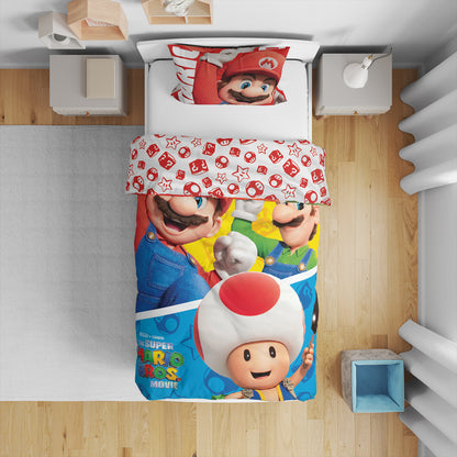 Super Mario Dekbedovertrek 140x200 2in1 Duurzaam Katoen