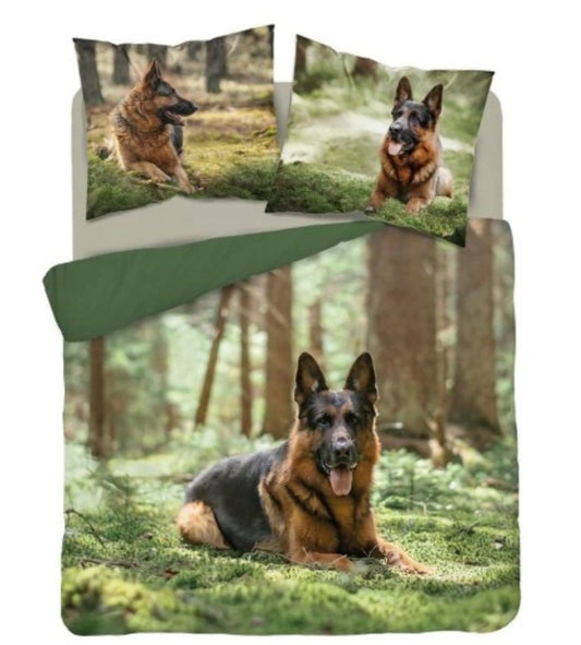 Hond Herder Dekbedovertrek Tweepersoons 220x200 2in1 Duurzaam 3D Effect