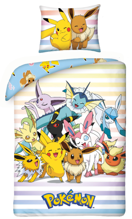 Pokemon Dekbedovertrek 140x200 2in1 Duurzaam Polyester Pikachu