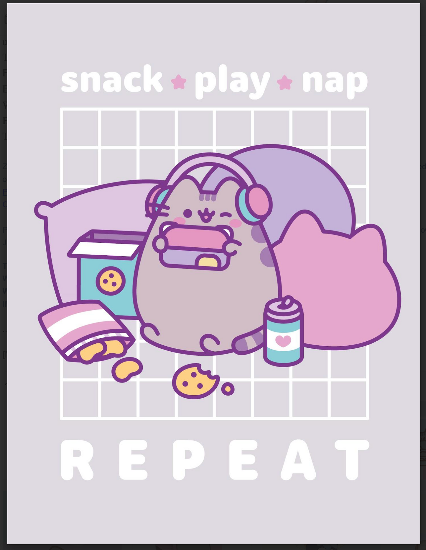 Pusheen Fleece Plaid Deken 130x170 Polyester