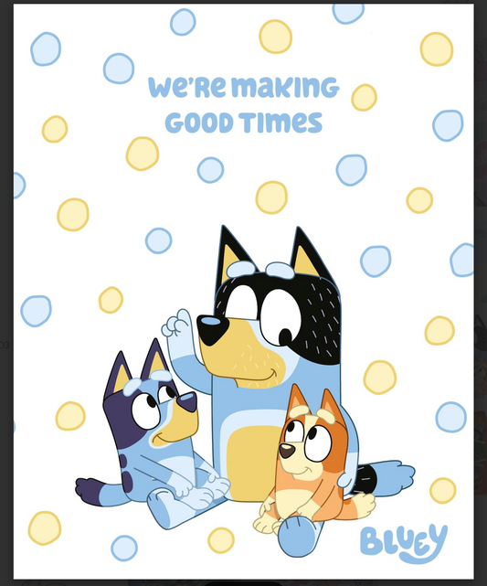 Bluey Fleece Plaid Blanket Deken 120x150 Polyester