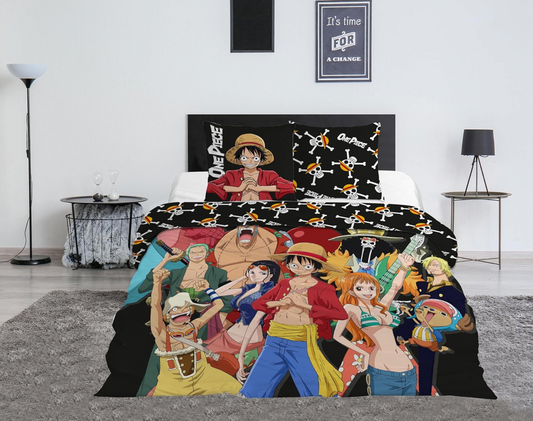 One Piece Dekbedovertrek 240x220cm + 2x65x65cm Polykatoen
