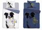 Border Collie Hond Dekbedovertrek 140x200 Duurzaam Katoen 2in1 GLOW in the DARK