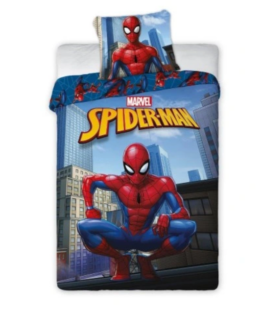 SpiderMan Dekbedovertrek Web Eenpersoons 140x200 2in1 Duurzaam Katoen