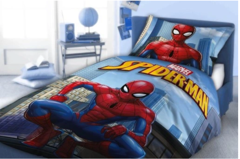 SpiderMan Dekbedovertrek Web Eenpersoons 140x200 2in1 Duurzaam Katoen