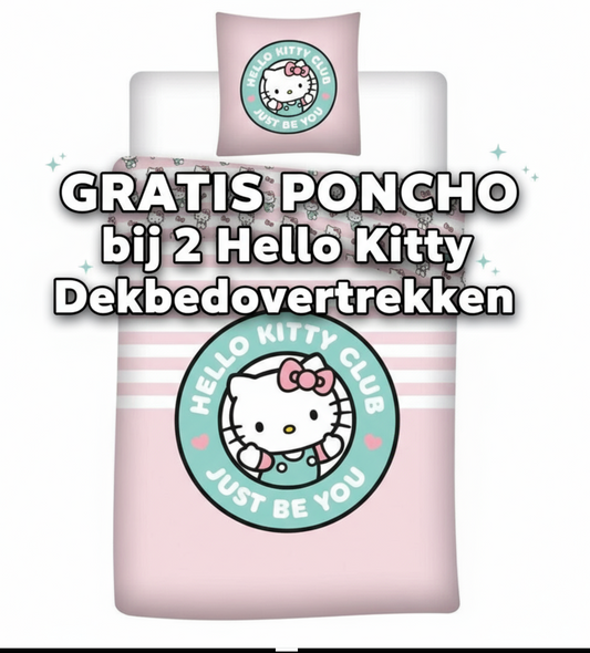 Hello Kitty Dekbedovertrek 140x200 Polykatoen 2in1