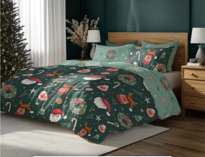Kerst Dekbedovertrek 140x200 Microfiber Polyester Duurzaam