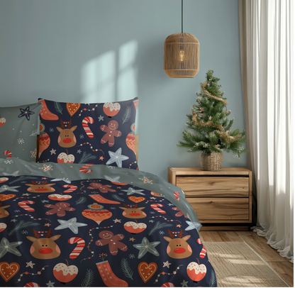Kerst Dekbedovertrek 140x200 Microfiber Polyester Duurzaam