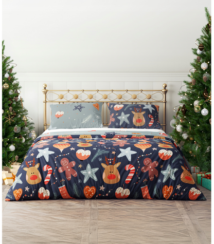 Kerst Dekbedovertrek 140x200 Microfiber Polyester Duurzaam