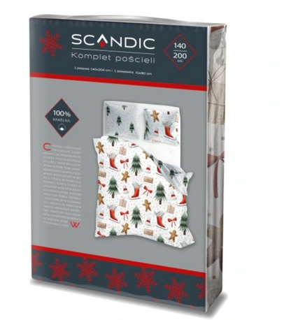 Christmas Dekbedovertrek 140x200 Kerst Katoen Santa Xmas Kerstman 2in1