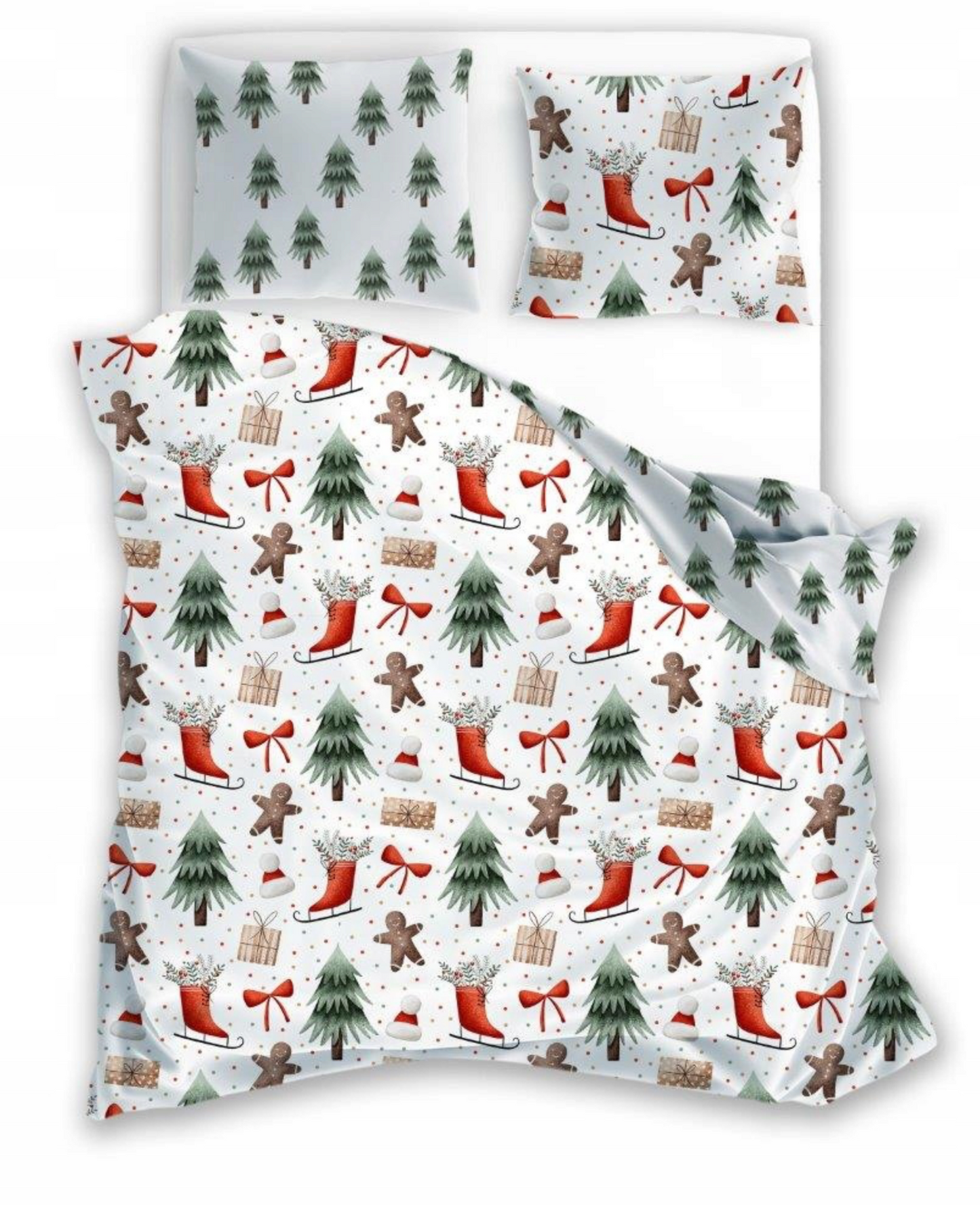 Kerst Dekbedovertrek Christmas 220x200cm  Kussensloop 70x80cm Katoen