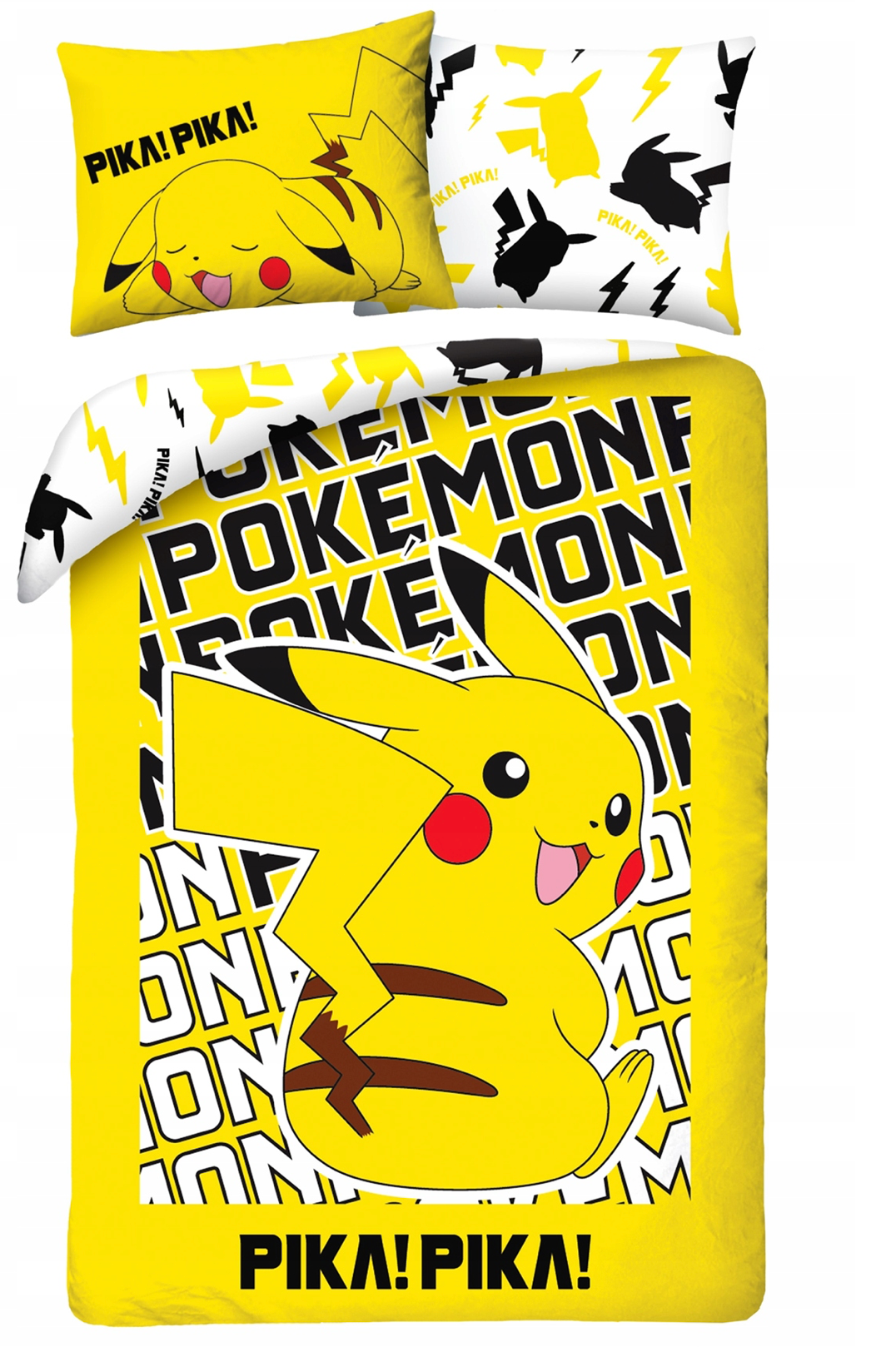 Pokemon Dekbedovertrek 140x200 2in1 Duurzaam Polyester Pikachu