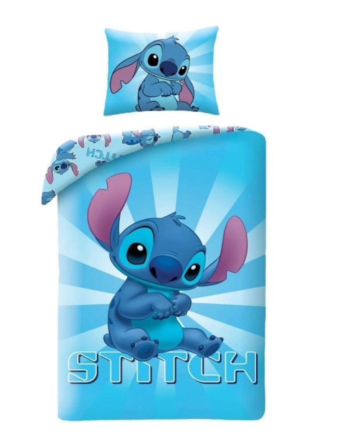 Disney Lilo Stitch Eenpersoons Dekbedovertrek 140x200 cm Katoen 2in1 Duurzaam