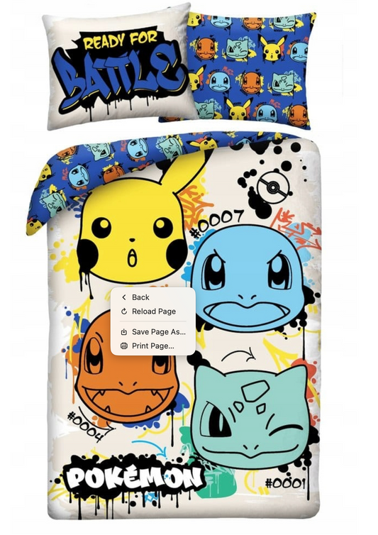 Pokemon Dekbedovertrek 140x200 2in1 Duurzaam Polyester Pikachu