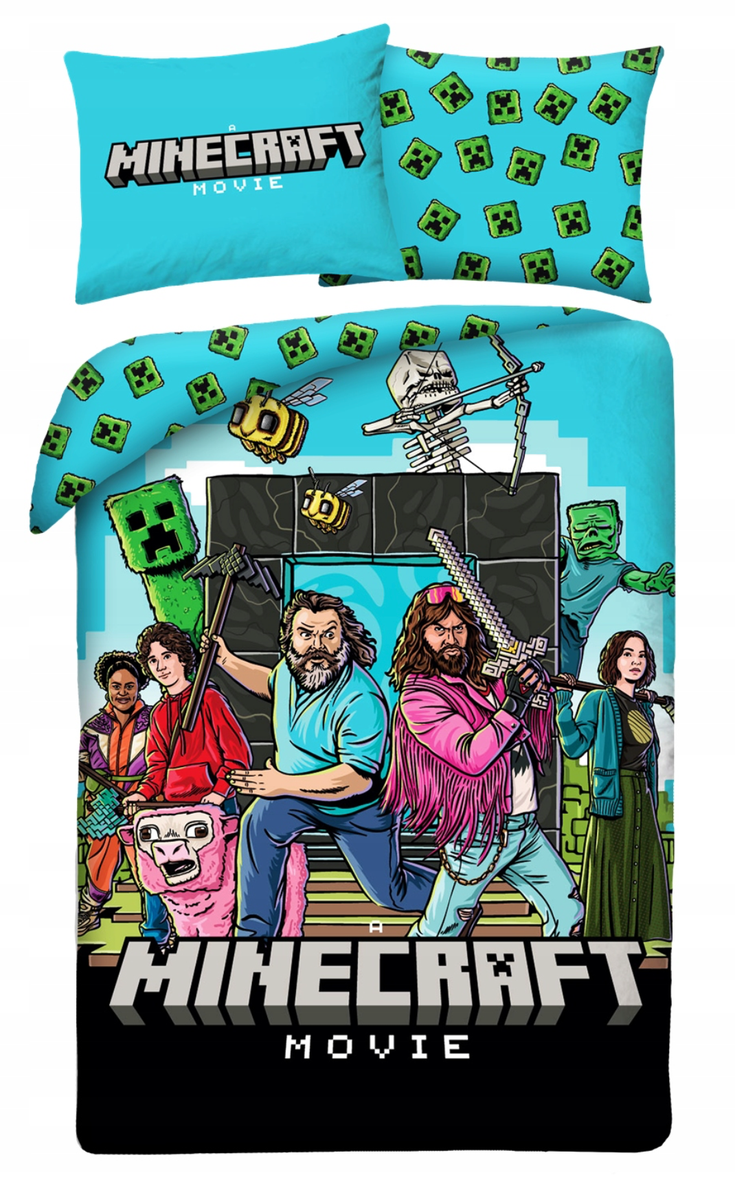 Minecraft Movie Dekbedovertrek 140x200 Duurzaam Polyester 2in1