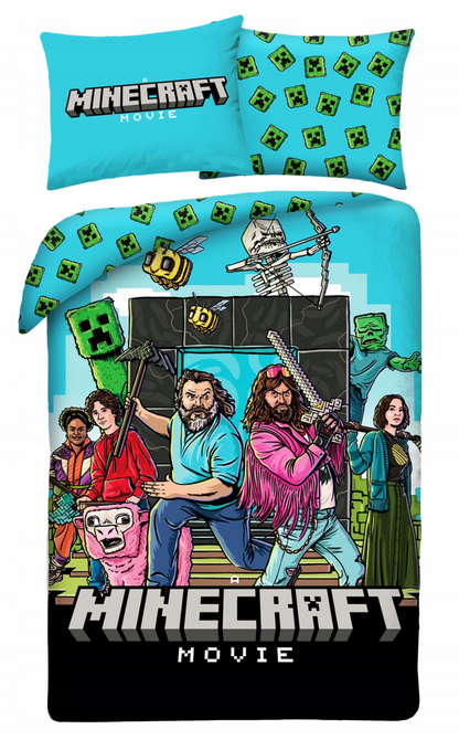 Minecraft Movie Dekbedovertrek 140x200 Duurzaam Polyester 2in1