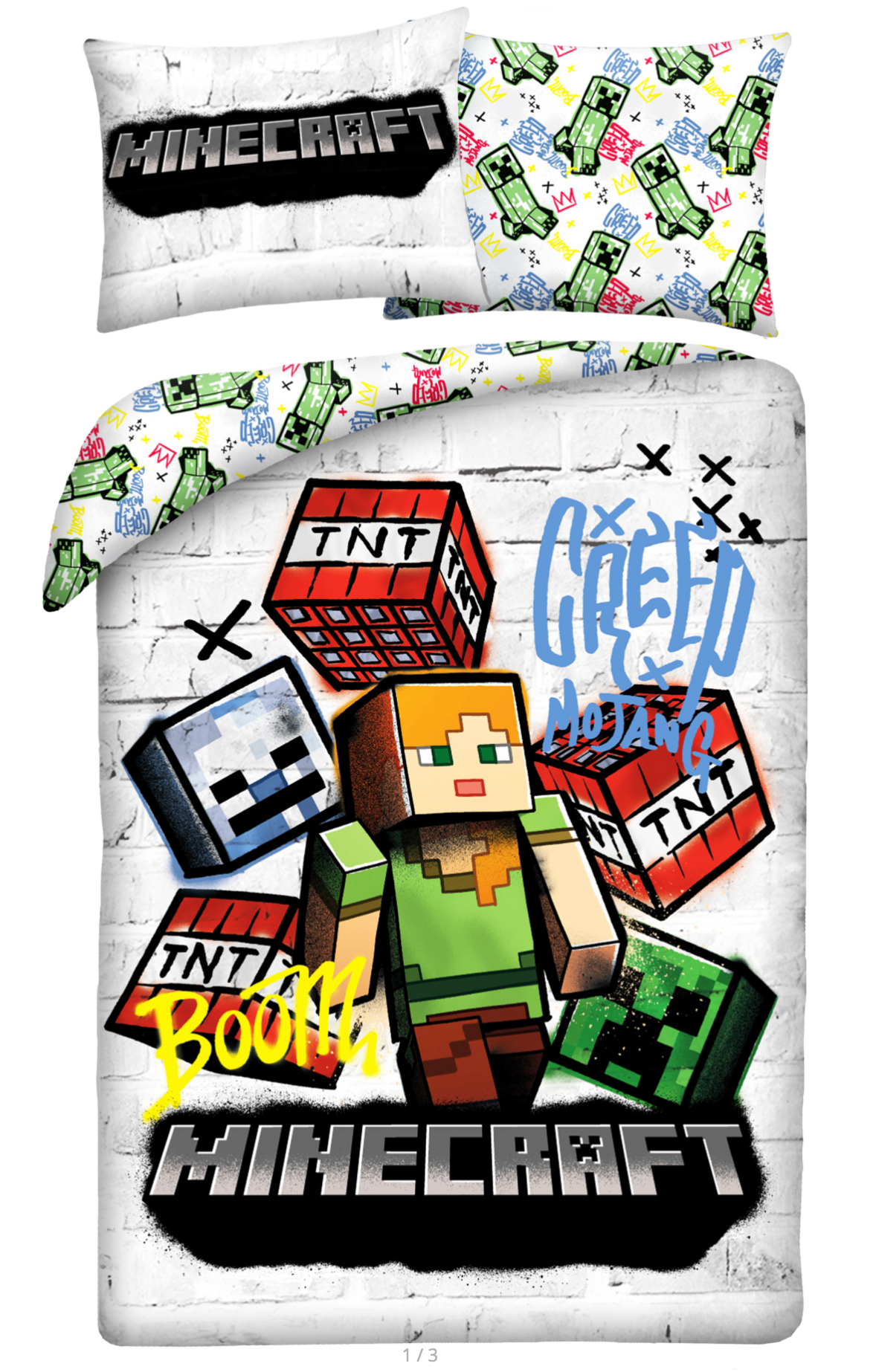 Minecraft Movie Dekbedovertrek 140x200 Duurzaam Polyester 2in1