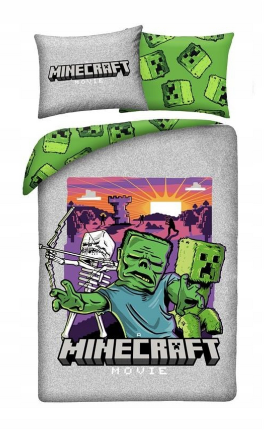 Minecraft Movie Dekbedovertrek 140x200 Duurzaam Polyester 2in1