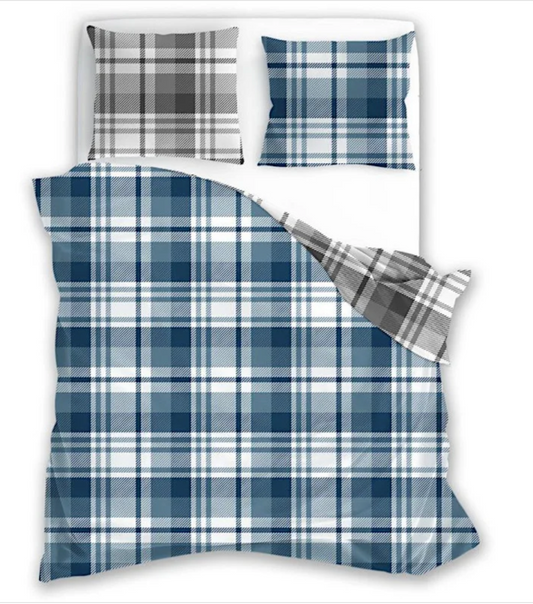 Dekbedovertrek Ruiten 140x200cm 2in1 Flanel Katoen