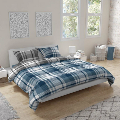Dekbedovertrek Ruiten 140x200cm 2in1 Flanel Katoen