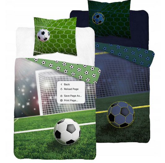 Voetbal Dekbedovertrek Glow in the Dark 140x200 Duurzaam 2in1 Katoen