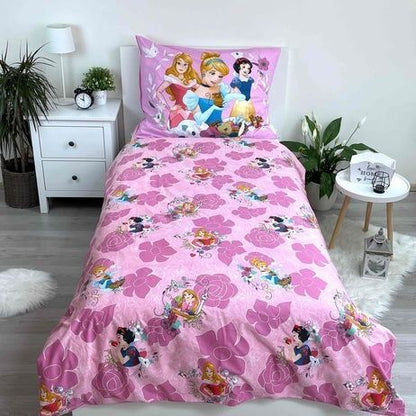 Disney Prinsessen Dekbedovertrek 160x200 2in1 Duurzaam Roze