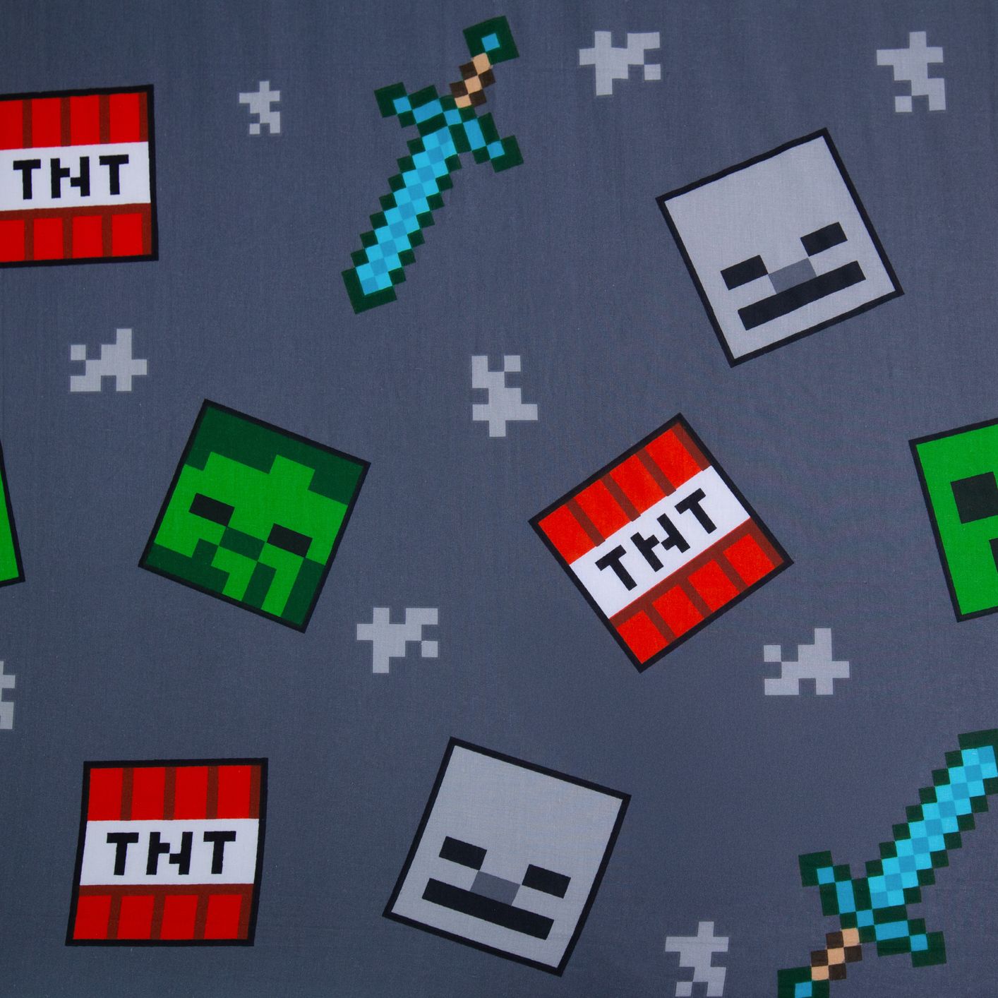Minecraft Hoeslaken Eenpersoons 140x200 Duurzaam KAtoen