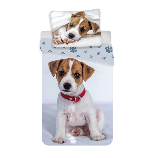 Hond Jack Russell Puppy dekbedovertrek 140x200 Duurzaam Katoen