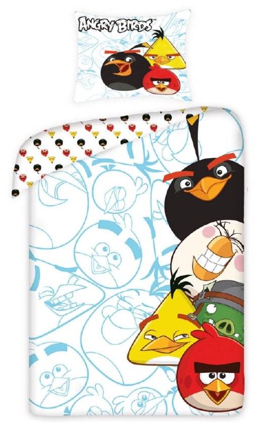 Angry Birds Dekbedovertrek Wit