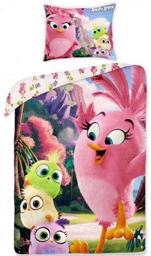 Angry Birds Dekbedovertrek Pink
