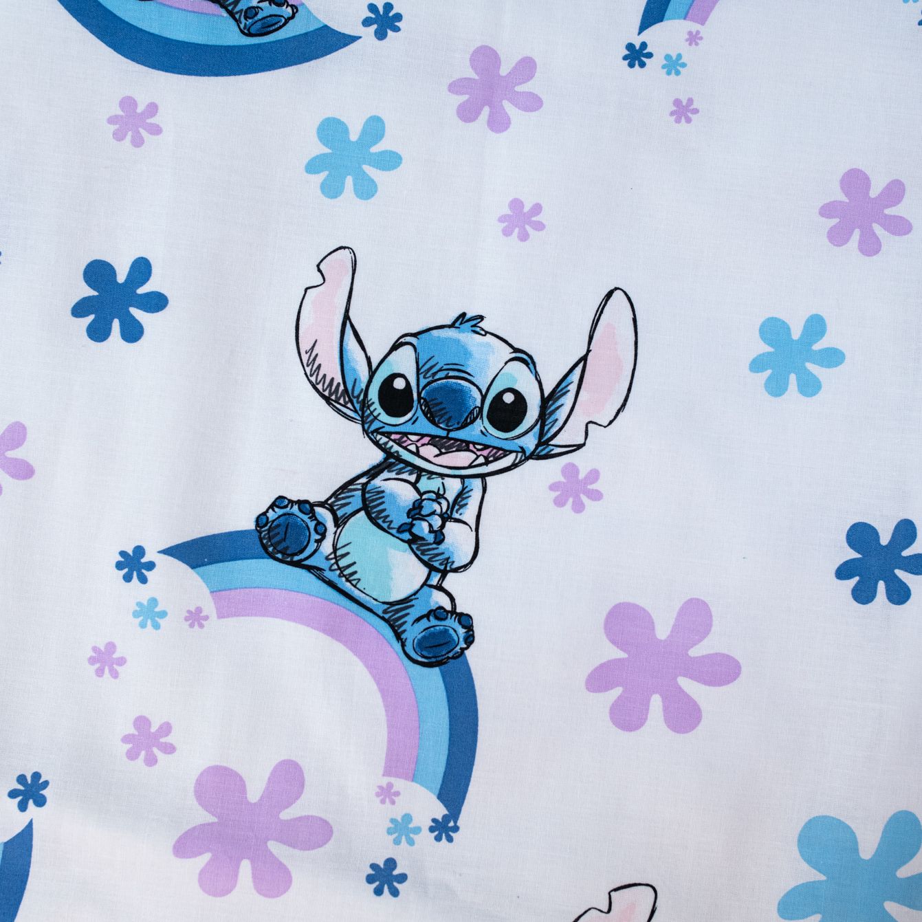 Disney Lilo Stitch Dekbedovertrek 100x135 2in1 Duurzaam Ohana Wit