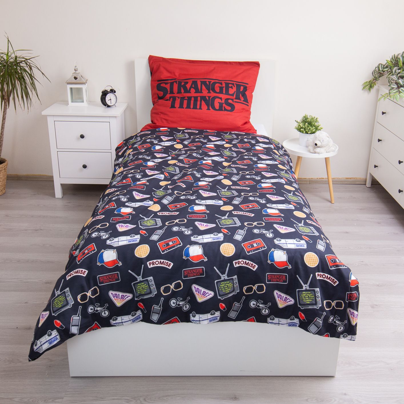 Stranger Things Dekbedovertrek 140x200cm Duurzaam Katoen COMBI DEAL