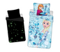 Disney Frozen Dekbedovertrek 140x200 Glow in the Dark Duurzaam 2in1 Licht Blauw