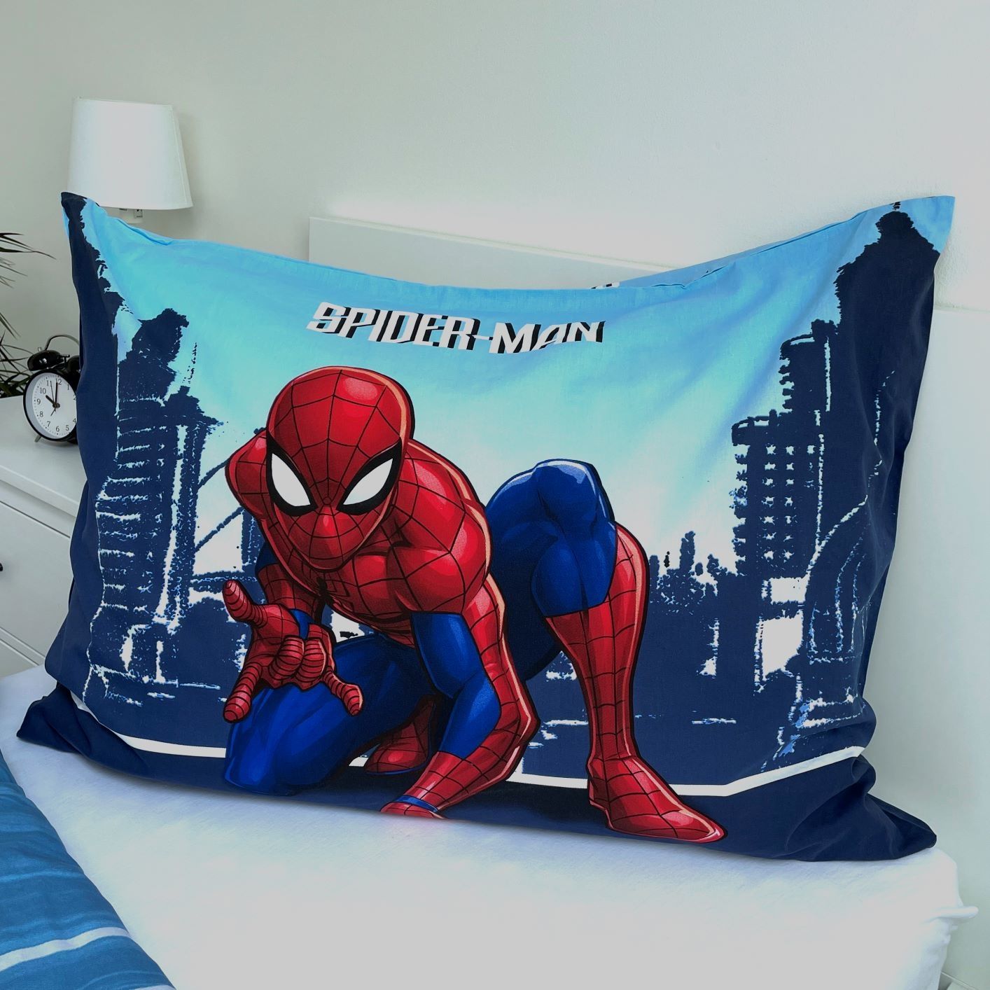 SpiderMan Dekbedovertrek Spidey 140x200  Duurzaam Katoen Blauw