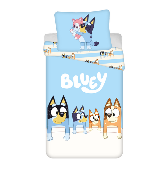 Bluey Dekbedovertrek 140x200 Katoen 2in1 Duurzaam Katoen