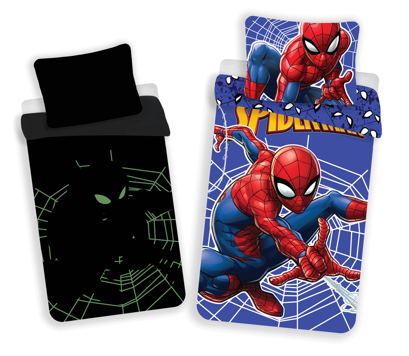 SpiderMan Dekbedovertrek 140x200 cm Duurzaam 2in1 Glow in the Dark