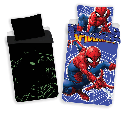 SpiderMan Dekbedovertrek 140x200 cm Duurzaam 2in1 Glow in the Dark