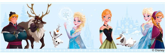 Frozen Behangrand Blauw