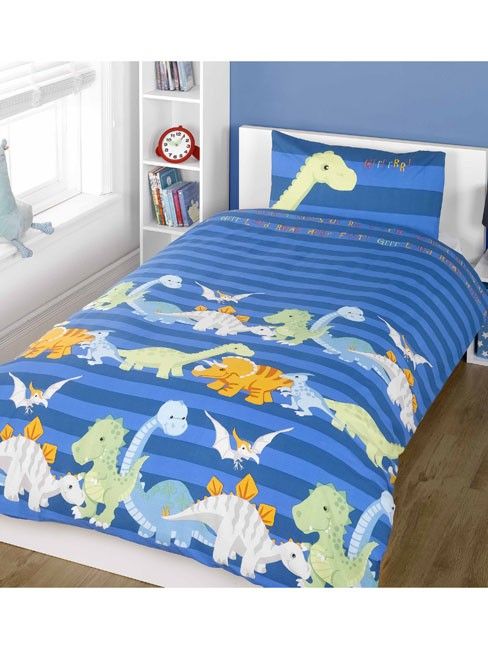 Dinosaurus Junior Dekbedovertrek Blauw