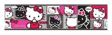 Hello Kitty Behangrand Zelfklevend 10,5cm Breed